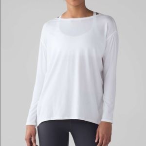 back in action long sleeve white